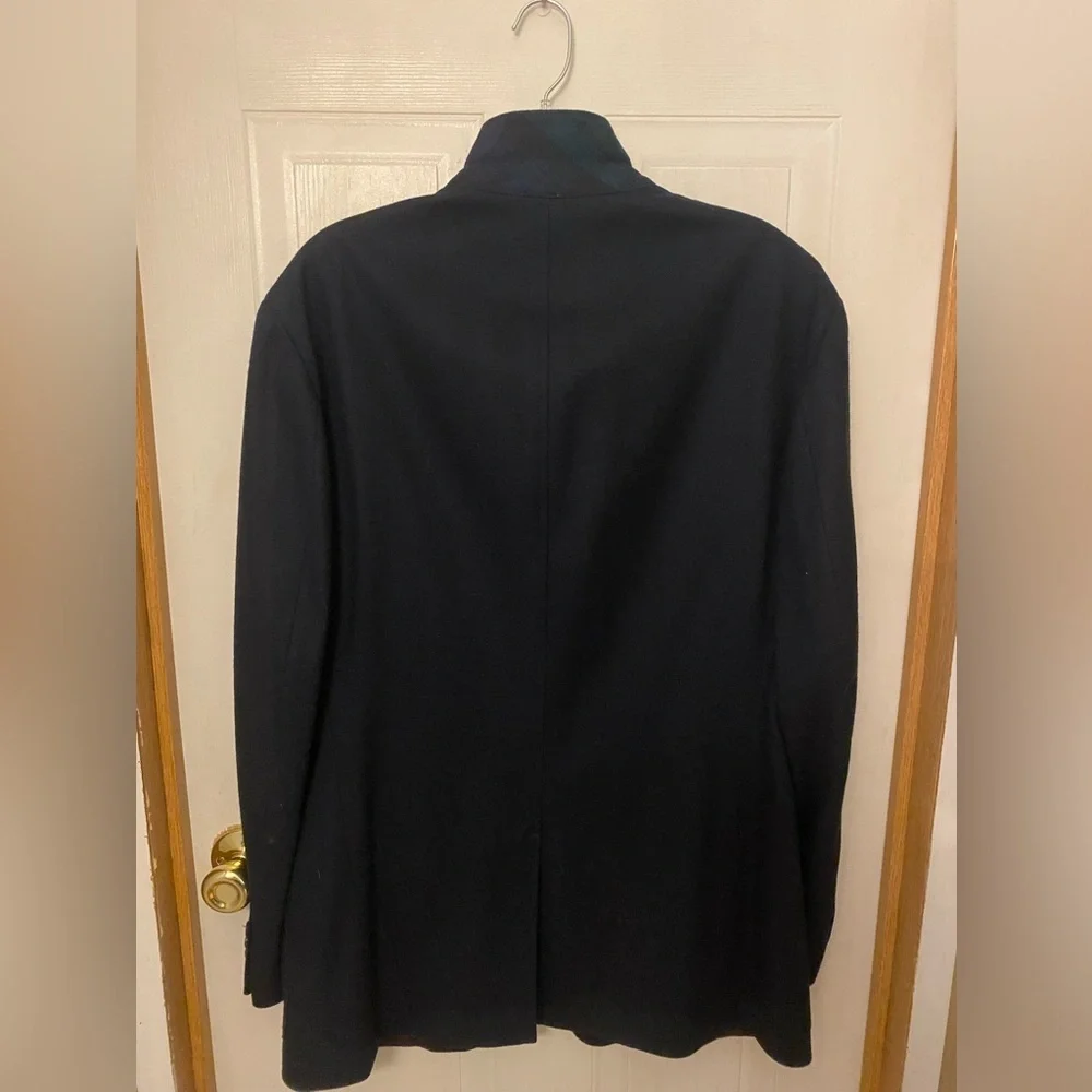 Polo Ralph Lauren Wool Blazer/Coat with Tartan Plaid Collar